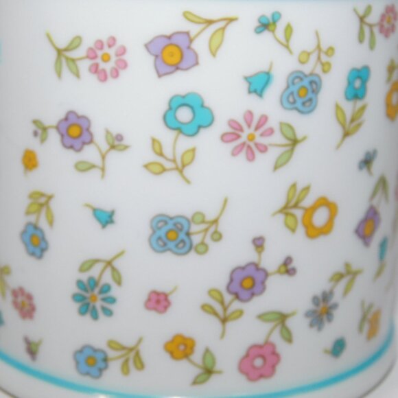 Vintage 80s Herself the Elf Apothecary Fine Porcelain Lidded Trinket Jar Japan - Picture 4 of 7